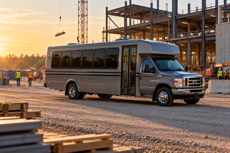Construction Site Shuttle Bus Rentals in Arlington Heights, IL